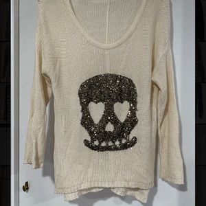Glitzy skeleton sweater
